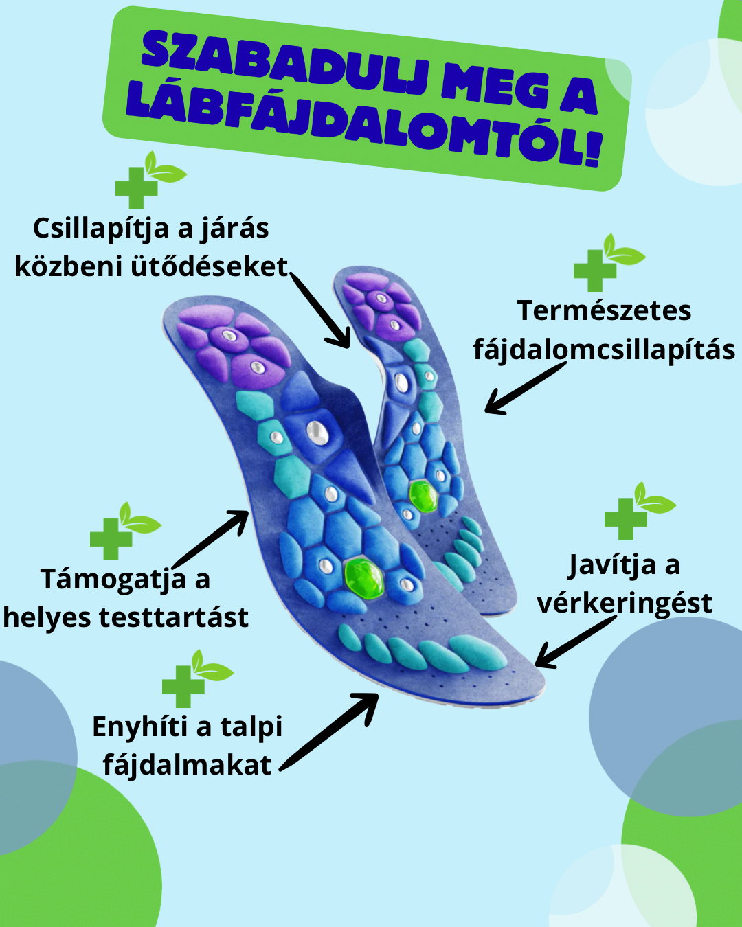 VENTRA Mágneses Akupresszúrás Talpbetét